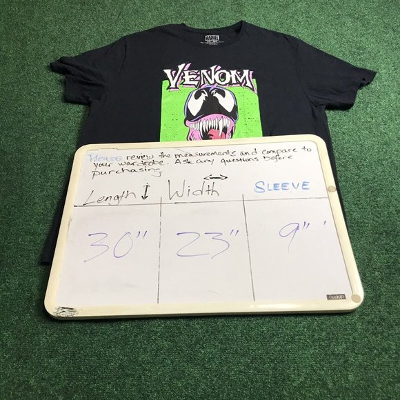 Marvel Venom Spider-Man Comic Men’s Black T-Shirt Size 2XL XXL 100% Cotton EUC - Picture 3 of 5